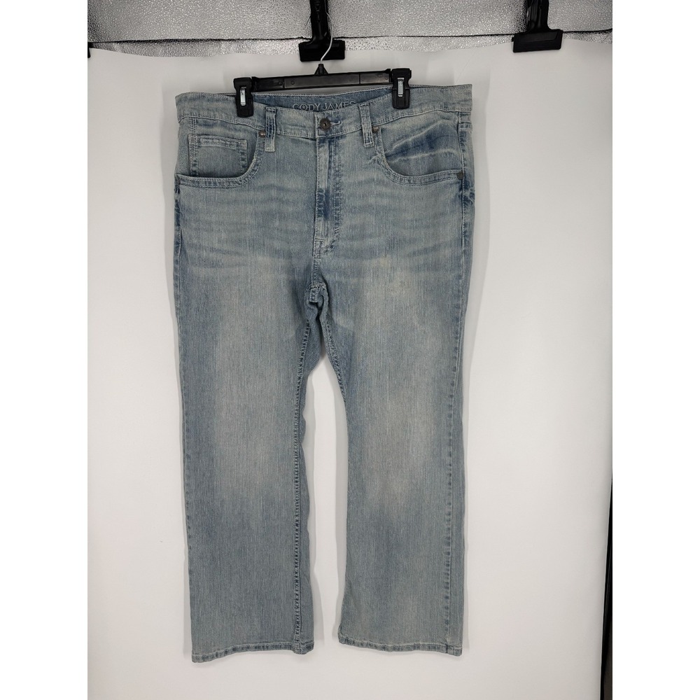 Cody James Jeans Mens Size 40x30 Blue Denim Straight Leg Relaxed Fit Light Wash